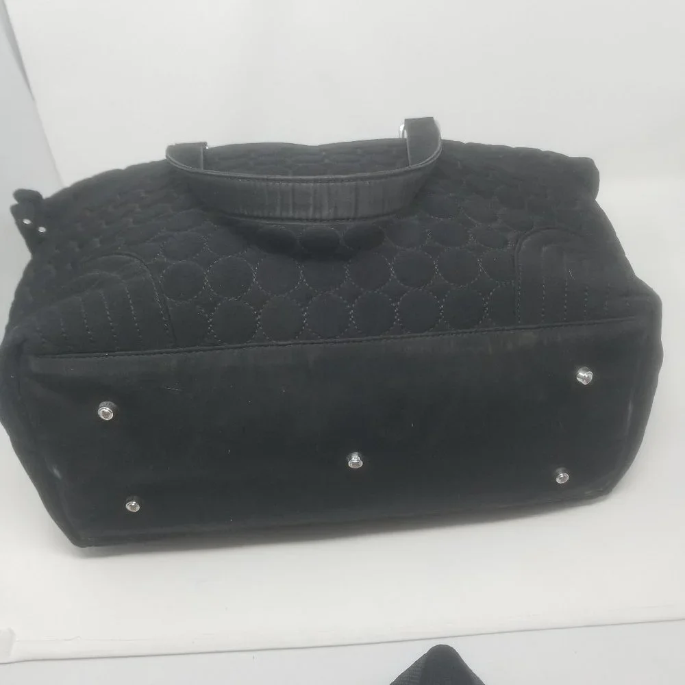 Vera Bradley Ultimate Baby Quilted Performance Twill Black Diaper Bag Change Pad